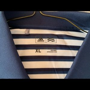 Adidas golf shirt.  Blue/White.  XL.  Perfect.